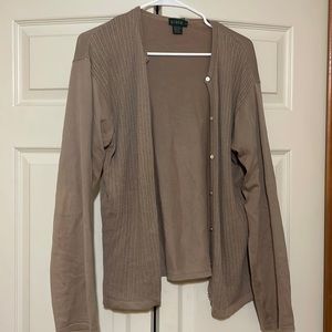 Jcrew tan cableknit sweater size large